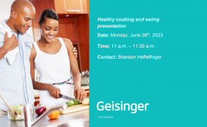 Healthy Eating and Cooking Presentation